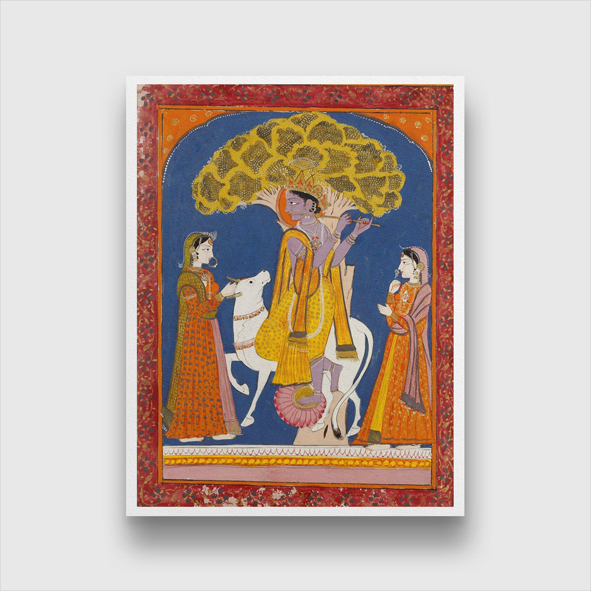 Raga Jait Painting 3 : 4 Vertical Premium Wall Art Canvas by MeriDeewar