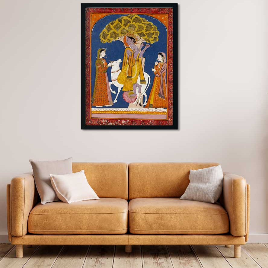 Raga Jait Painting 3 : 4 Vertical Premium Wall Art Canvas by MeriDeewar