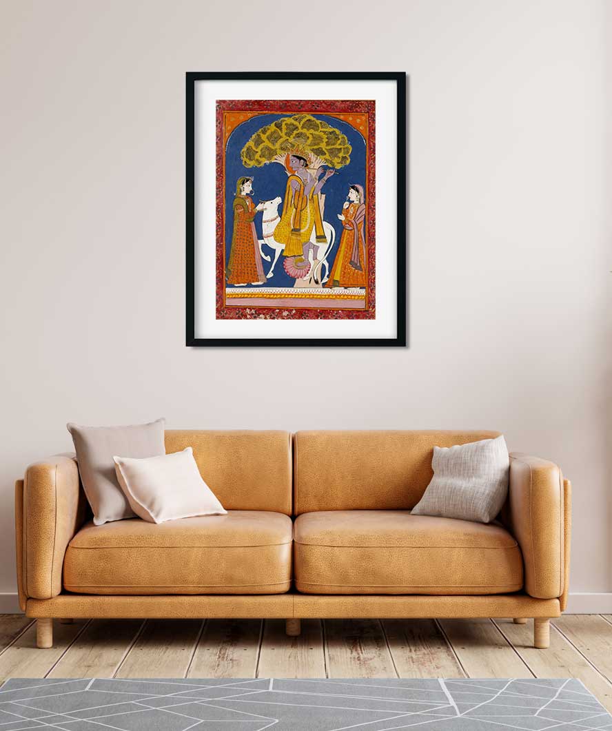 Raga Jait Painting 3 : 4 Vertical Premium Wall Art Canvas by MeriDeewar