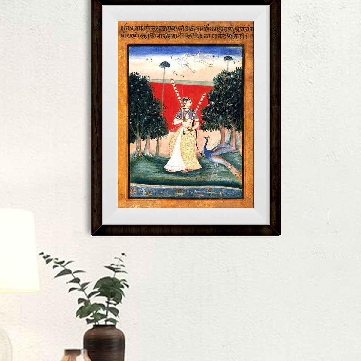 Ragamala paintings of raag malkauns Painting - Meri Deewar 2 : 3 Vertical Premium Wall Art Canvas by MeriDeewar