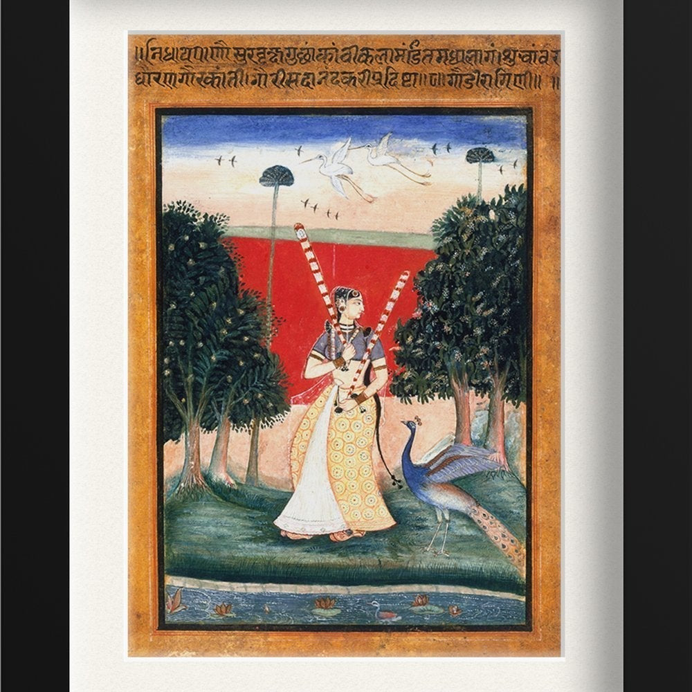 Ragamala paintings of raag malkauns Painting - Meri Deewar 2 : 3 Vertical Premium Wall Art Canvas by MeriDeewar