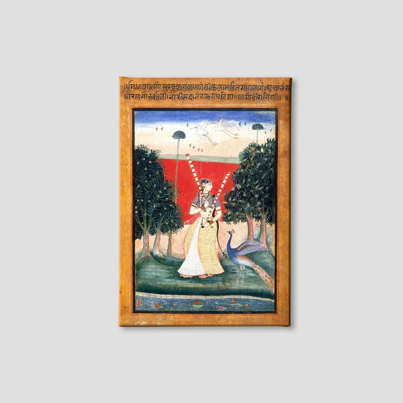 Ragamala paintings of raag malkauns Painting - Meri Deewar 2 : 3 Vertical Premium Wall Art Canvas by MeriDeewar
