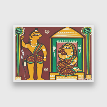 Ram and Sita Painting 3 : 2 Horizontal Premium Wall Art Canvas by MeriDeewar