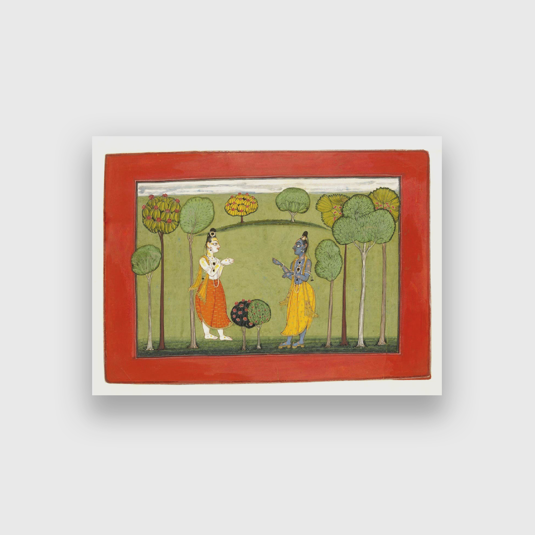Rama and Lakshman in Forest Painting 3 : 2 Horizontal Premium Wall Art Canvas by MeriDeewar