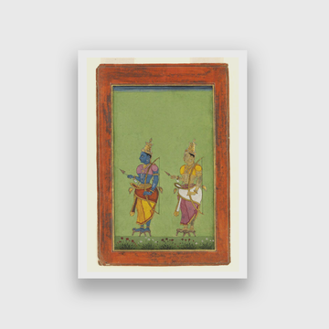 Rama and Lakshmana Painting 2 : 3 Vertical Premium Wall Art Canvas by MeriDeewar