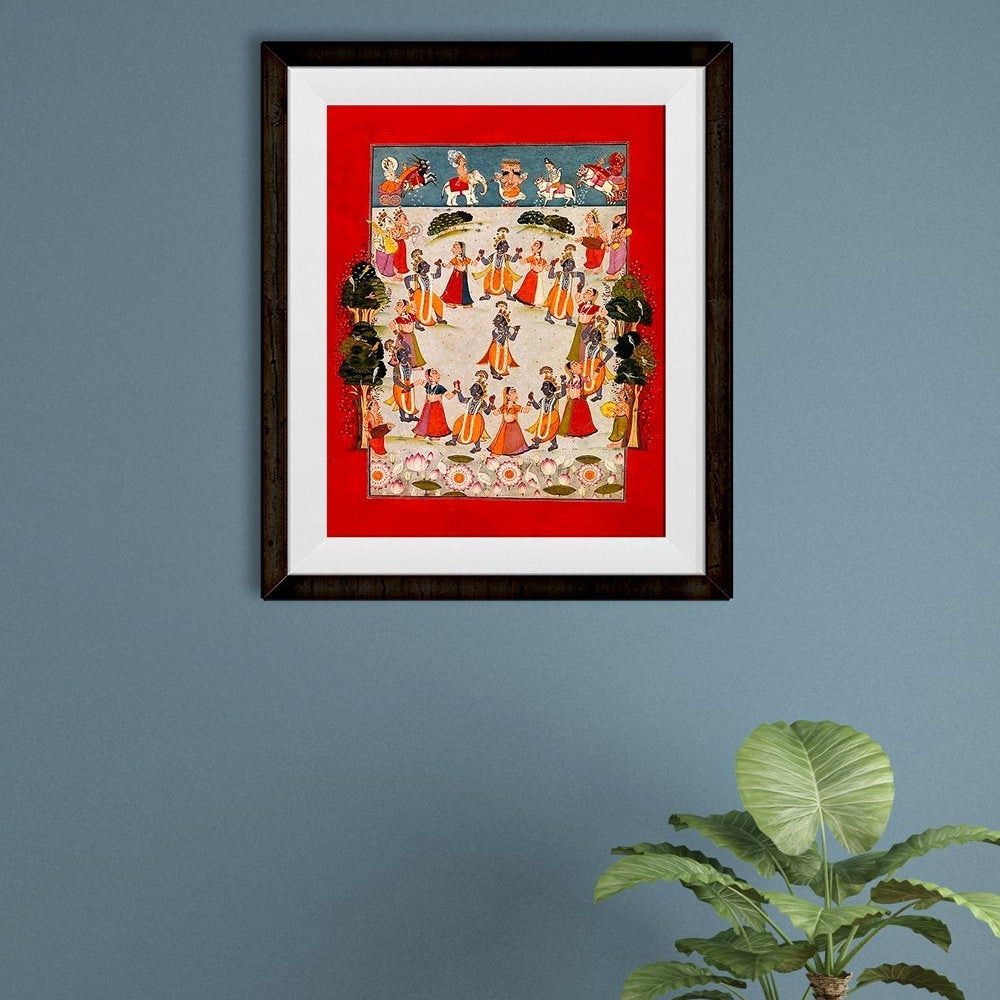 Rasalila Painting - Meri Deewar 3 : 4 Vertical Premium Wall Art Canvas by MeriDeewar