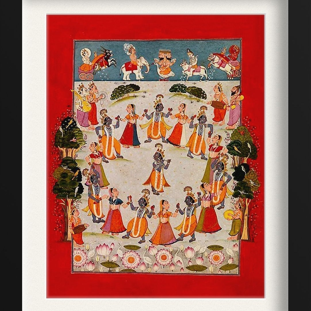 Rasalila Painting - Meri Deewar 3 : 4 Vertical Premium Wall Art Canvas by MeriDeewar