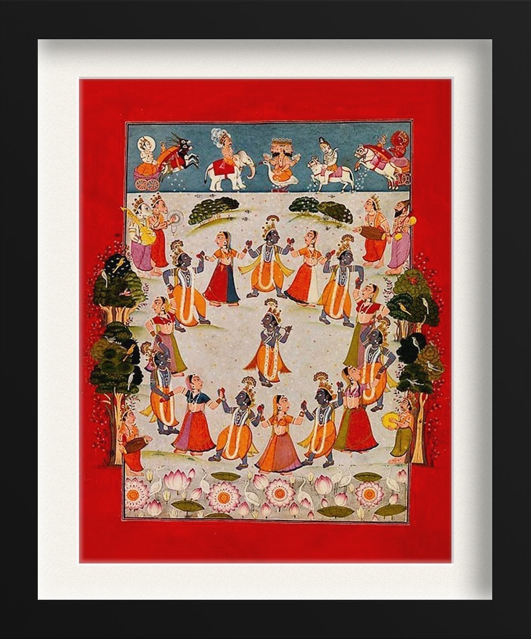 Rasalila Painting - Meri Deewar 3 : 4 Vertical Premium Wall Art Canvas by MeriDeewar