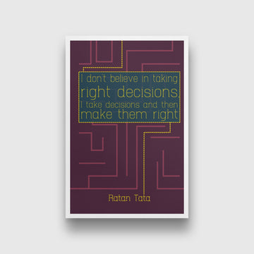 Ratan tata Art Painting - Meri Deewar 2 : 3 Vertical Premium Wall Art Canvas by MeriDeewar