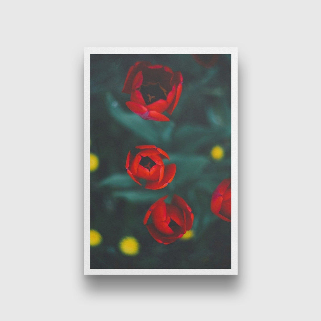 Red roses Painting - Meri Deewar 2 : 3 Vertical Premium Wall Art Canvas by MeriDeewar