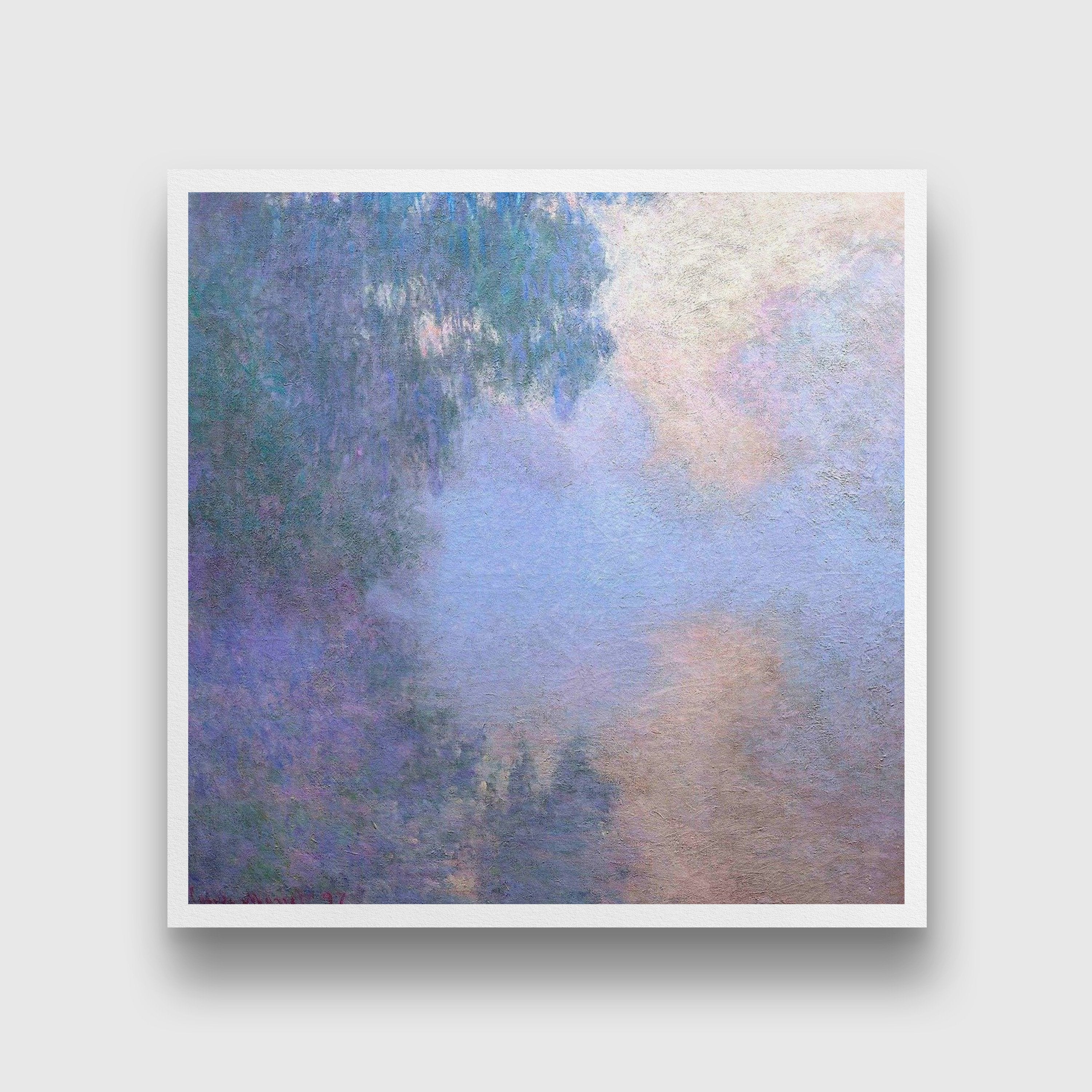 Reflection Painting - Meri Deewar 1 : 1 Square Premium Wall Art Canvas by MeriDeewar