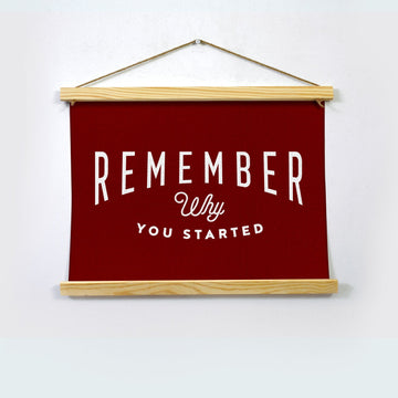 Remember Poster Hanging Canvas Hanging Canvas Premium Wall Art Canvas by MeriDeewar