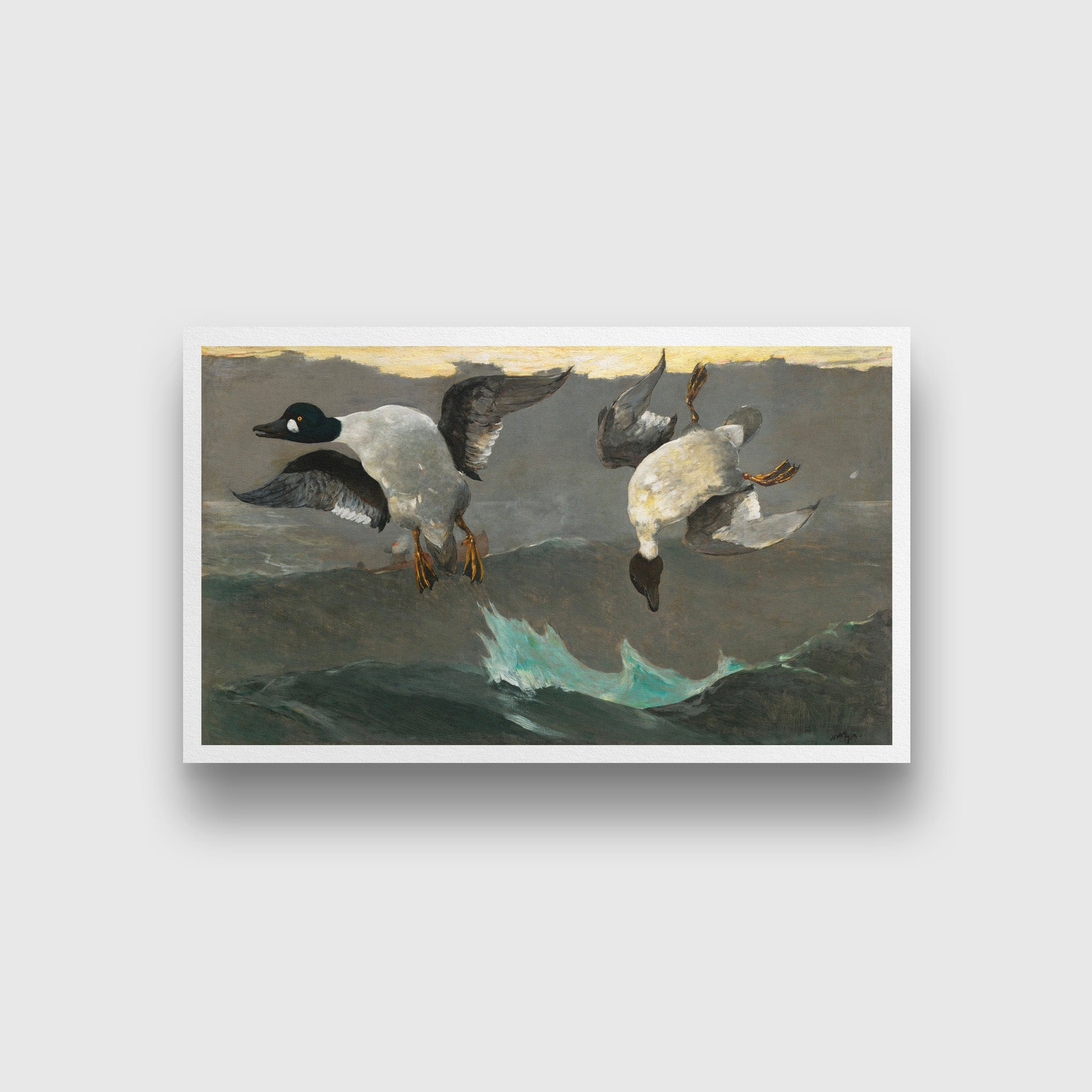 Right and Left painting - Meri Deewar 2 : 1 Horizontal Premium Wall Art Canvas by MeriDeewar