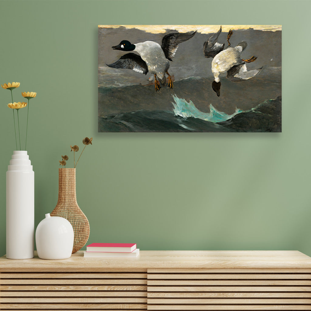 Right and Left painting - Meri Deewar 2 : 1 Horizontal Premium Wall Art Canvas by MeriDeewar