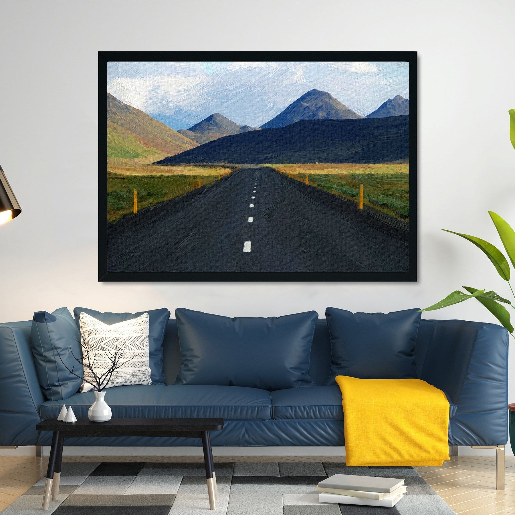 Road Trip Painting - Meri Deewar 3 : 2 Horizontal Premium Wall Art Canvas by MeriDeewar