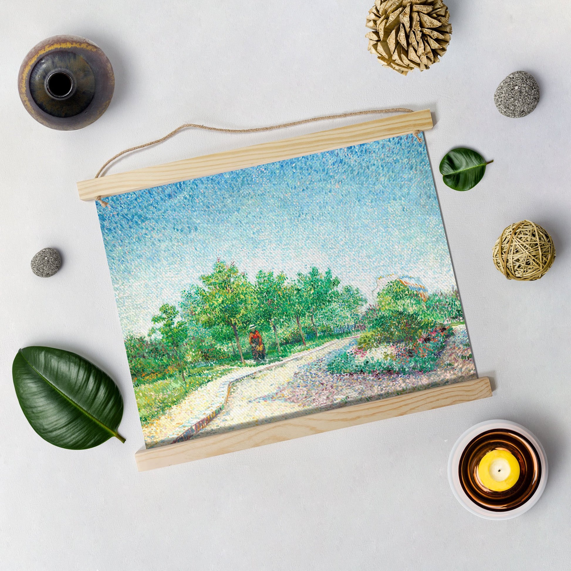 Rose Bush Painting By Van Gogh Hanging Canvas Painting - Meri Deewar Hanging Canvas Premium Wall Art Canvas by MeriDeewar