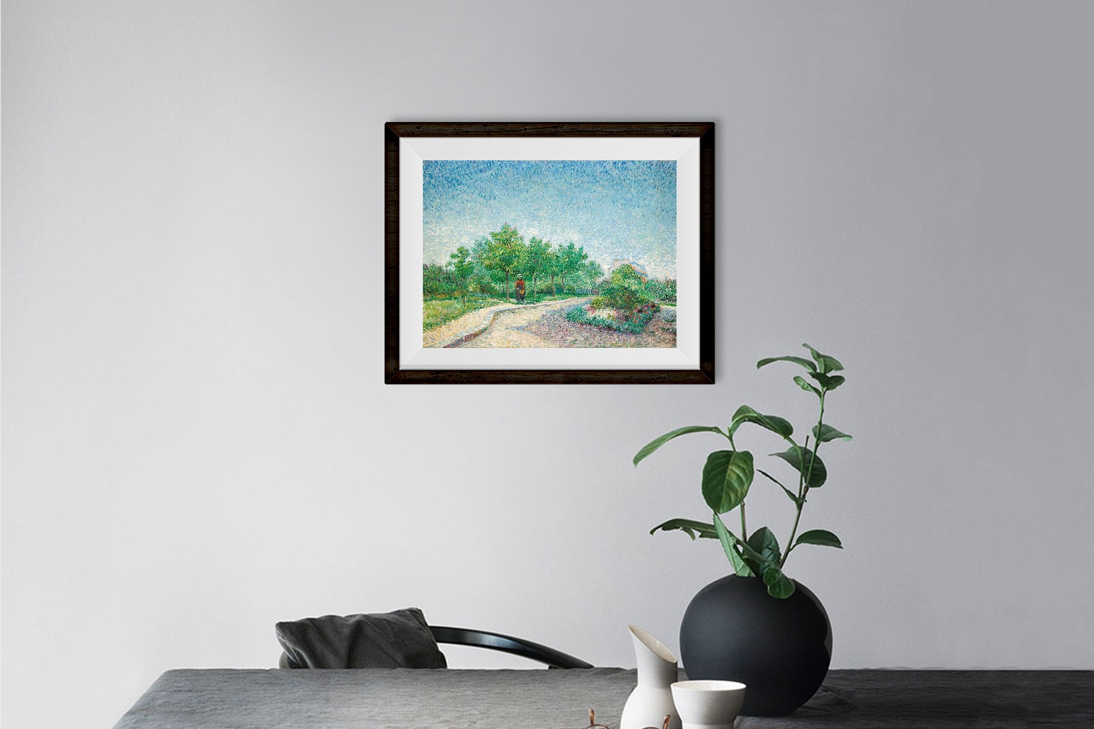 Rose Bush Painting By Van Gogh Painting - Meri Deewar 3 : 2 Horizontal Premium Wall Art Canvas by MeriDeewar