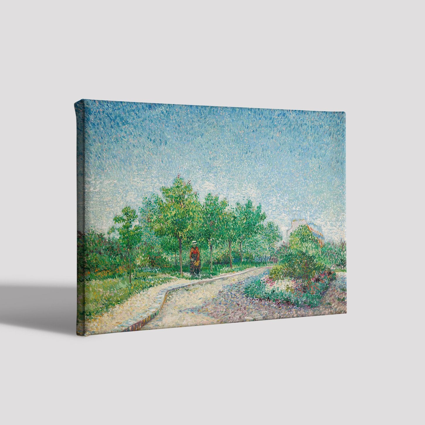 Rose Bush Painting By Van Gogh Painting - Meri Deewar 3 : 2 Horizontal Premium Wall Art Canvas by MeriDeewar