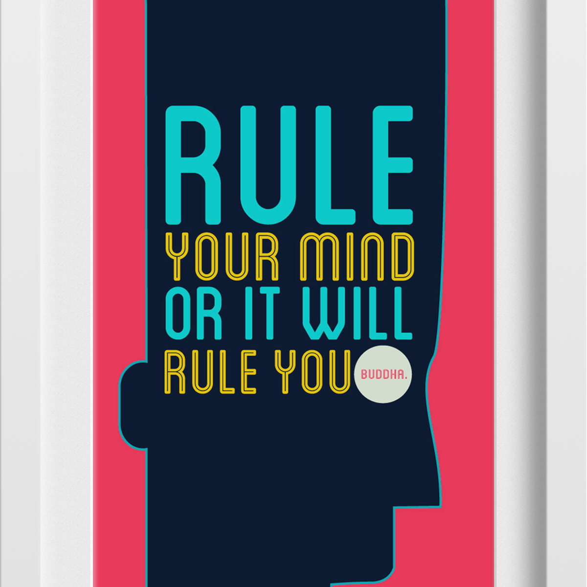 Rule your mind Art Painting - Meri Deewar 2 : 3 Vertical Premium Wall Art Canvas by MeriDeewar