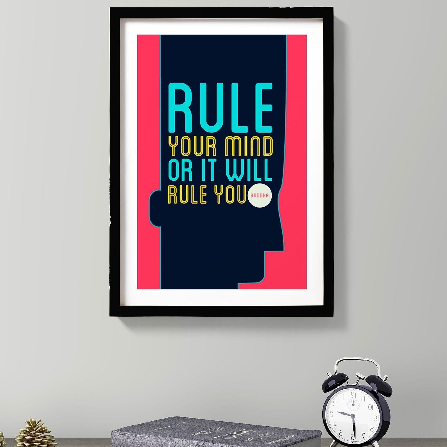 Rule your mind Art Painting - Meri Deewar 2 : 3 Vertical Premium Wall Art Canvas by MeriDeewar