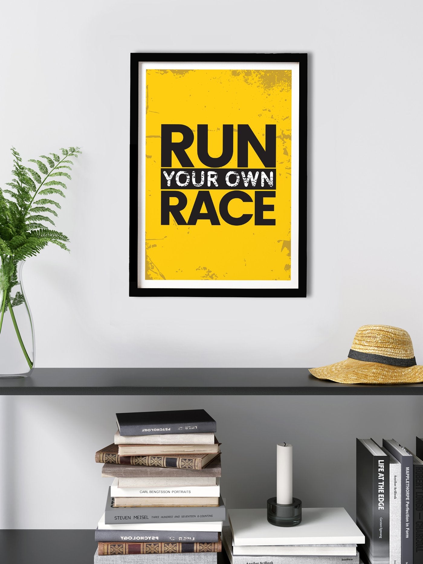 Run your race Poster- Meri Deewar Poster A3 / Poster Premium Wall Art Canvas by MeriDeewar