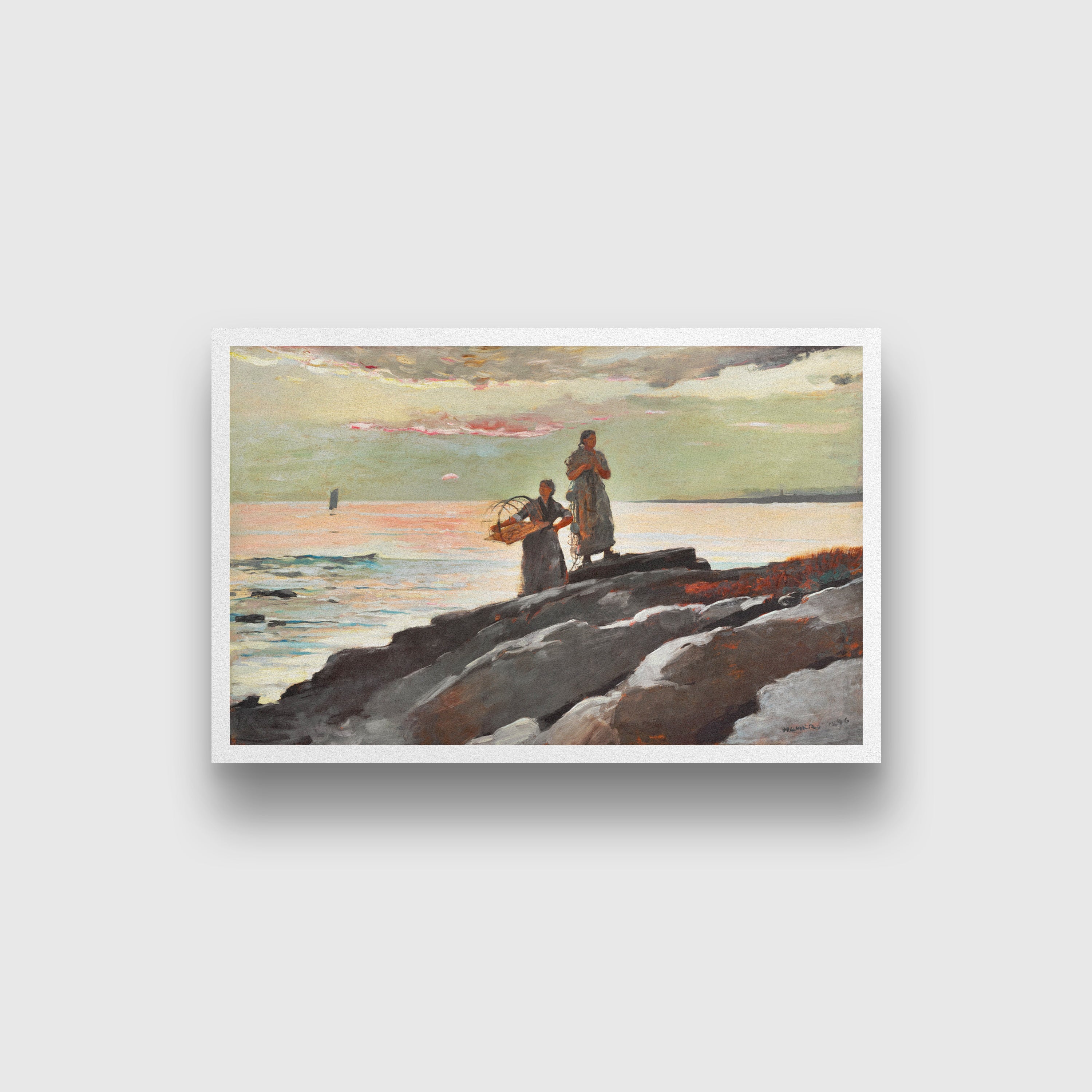 Saco Bay painting - Meri Deewar 3 : 2 Horizontal Premium Wall Art Canvas by MeriDeewar