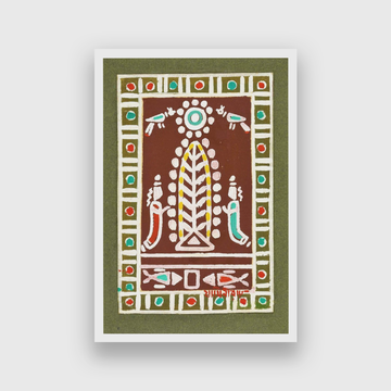 Santhal Pattern Painting 2 : 3 Vertical Premium Wall Art Canvas by MeriDeewar
