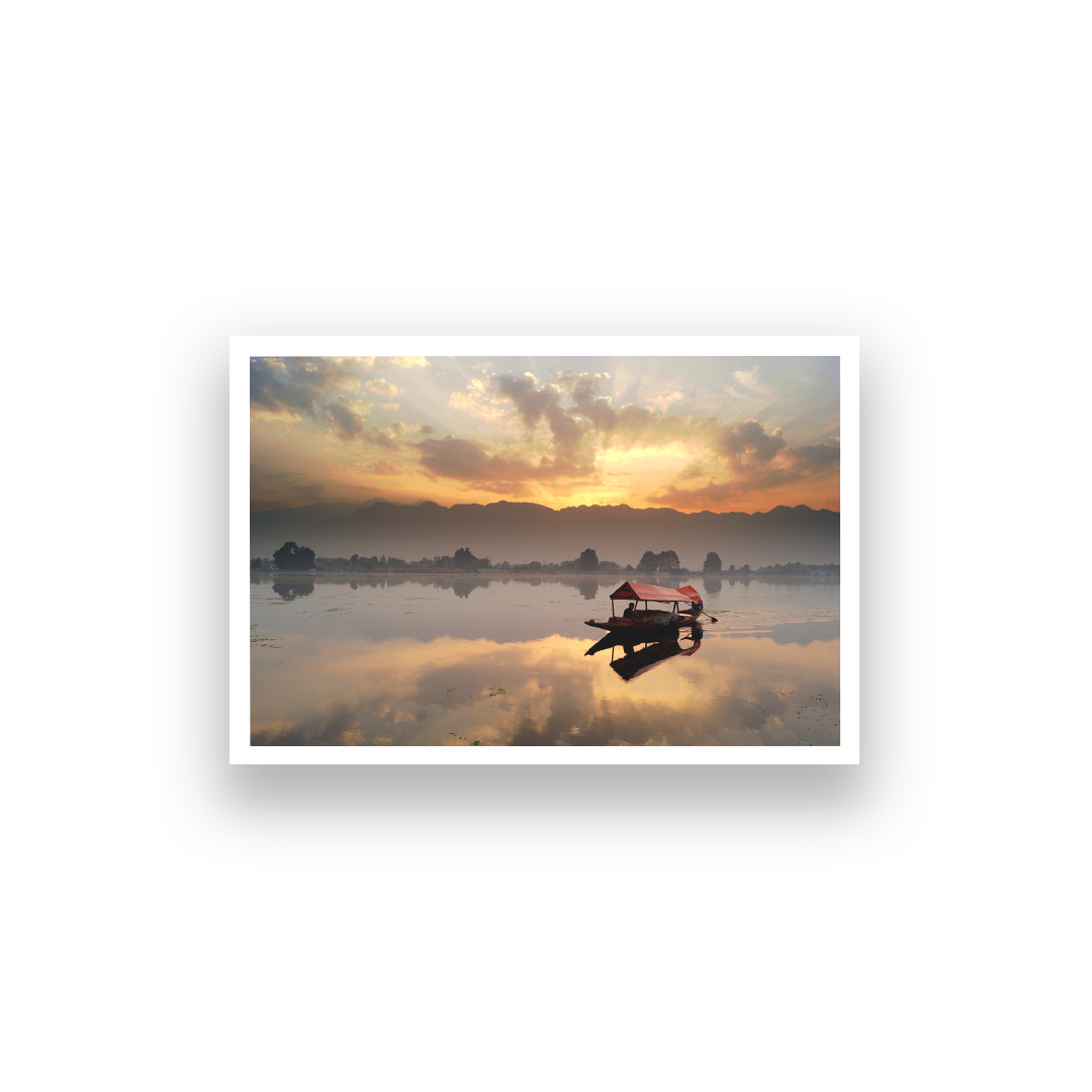 Scenic Landscapes With Mesmerizing Sunset Wall Painting 3 : 2 Horizontal Premium Wall Art Canvas by MeriDeewar