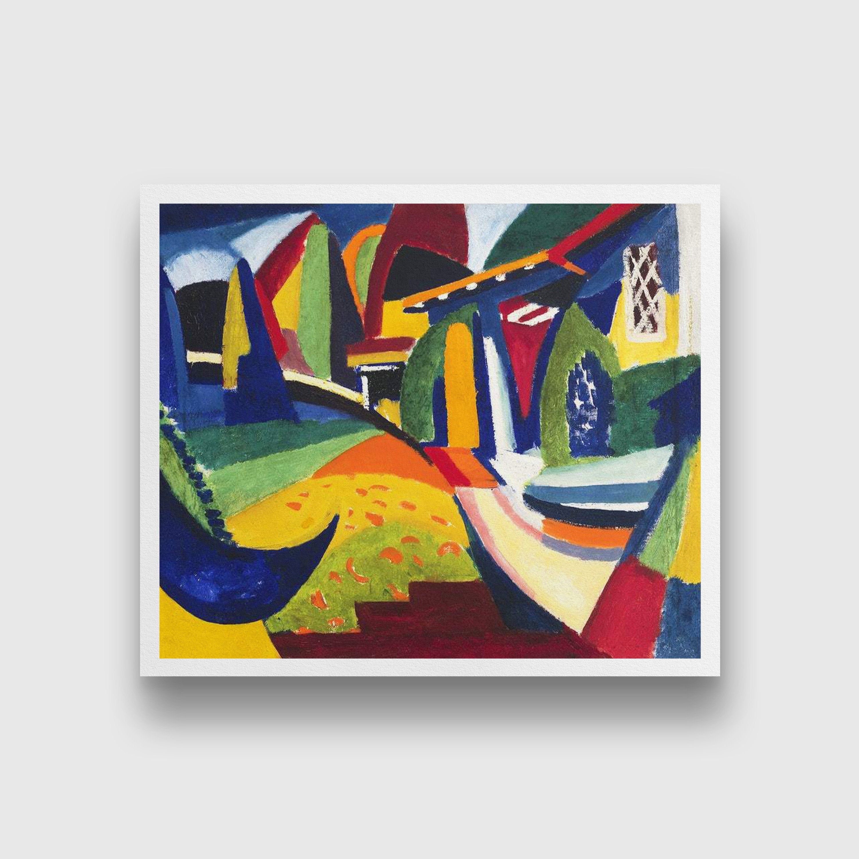 Scheherazade Henry Lyman Saÿen Painting - MeriDeewar 6 : 5 Horizontal Premium Wall Art Canvas by MeriDeewar