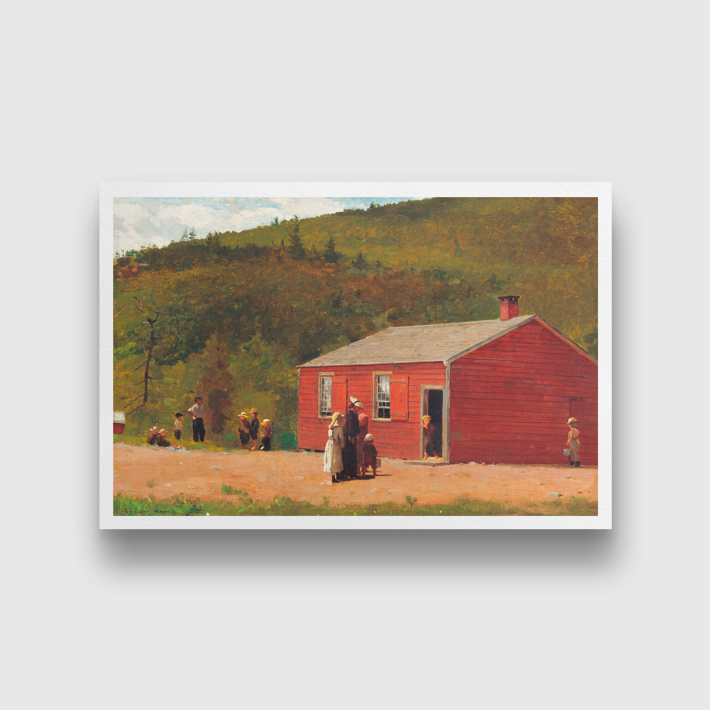 School Time painting - Meri Deewar 3 : 2 Horizontal Premium Wall Art Canvas by MeriDeewar