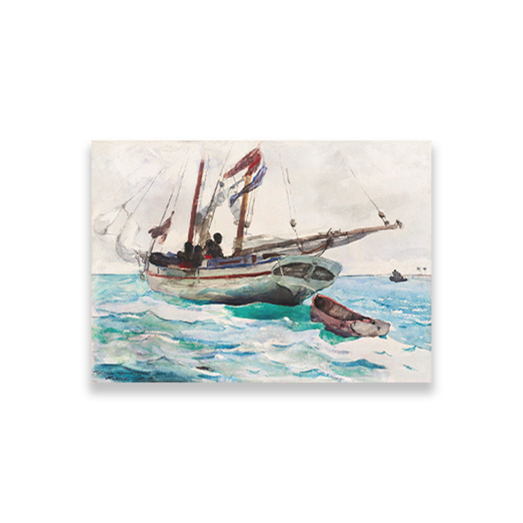 Schooner–Nassau panting - Meri Deewar 3 : 2 Horizontal Premium Wall Art Canvas by MeriDeewar