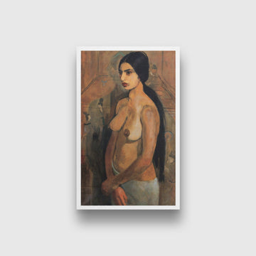 Self Portrait as a Tahitian Painting - Meri Deewar 1 : 2 Vertical Premium Wall Art Canvas by MeriDeewar