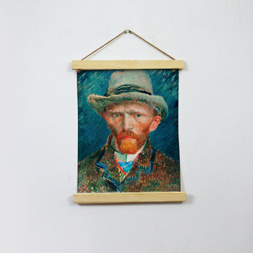 Self-Portrait By Van Gogh Hanging Canvas Painting - Meri Deewar Hanging Canvas Premium Wall Art Canvas by MeriDeewar
