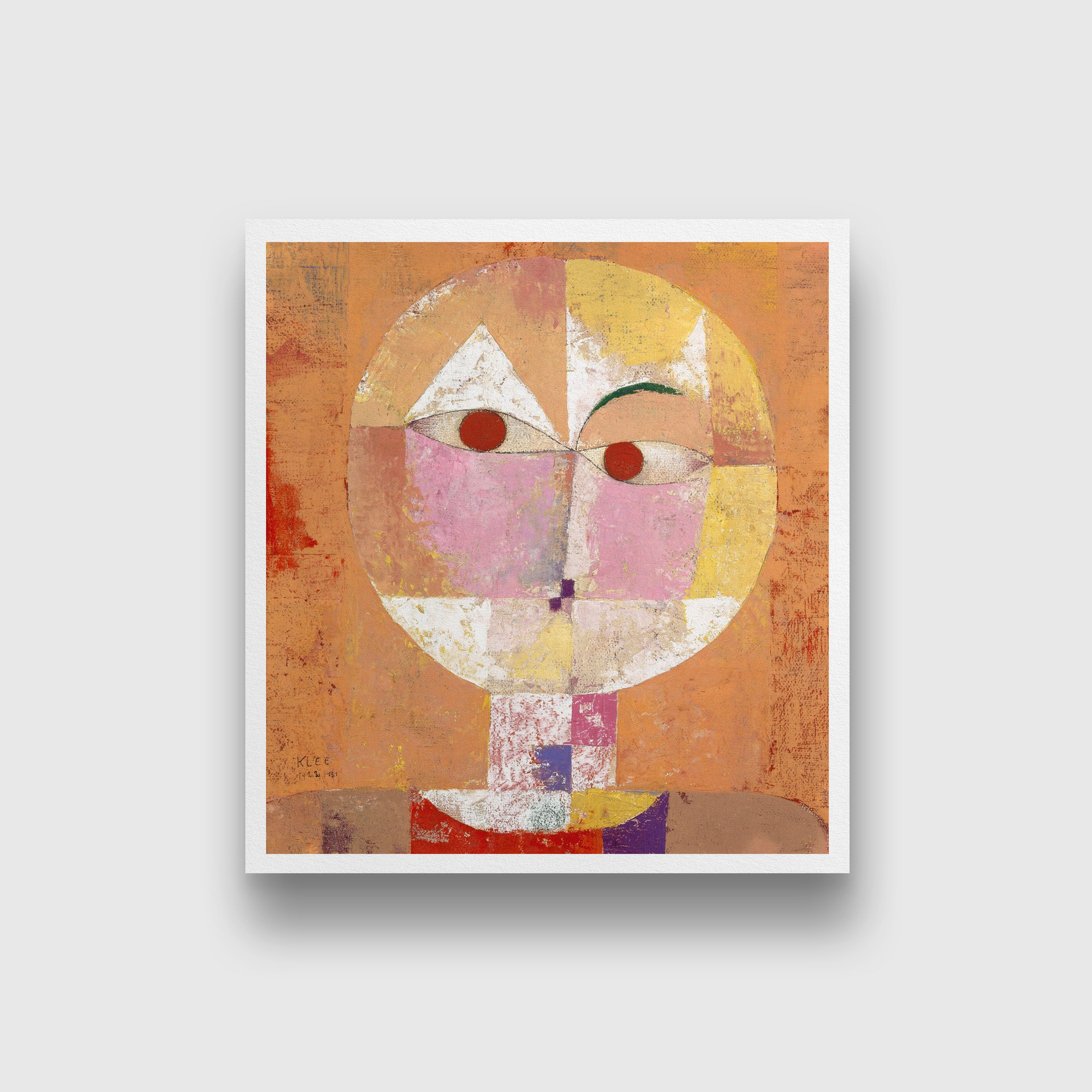 Senecio painting - Meri Deewar 1 : 1 Square Premium Wall Art Canvas by MeriDeewar