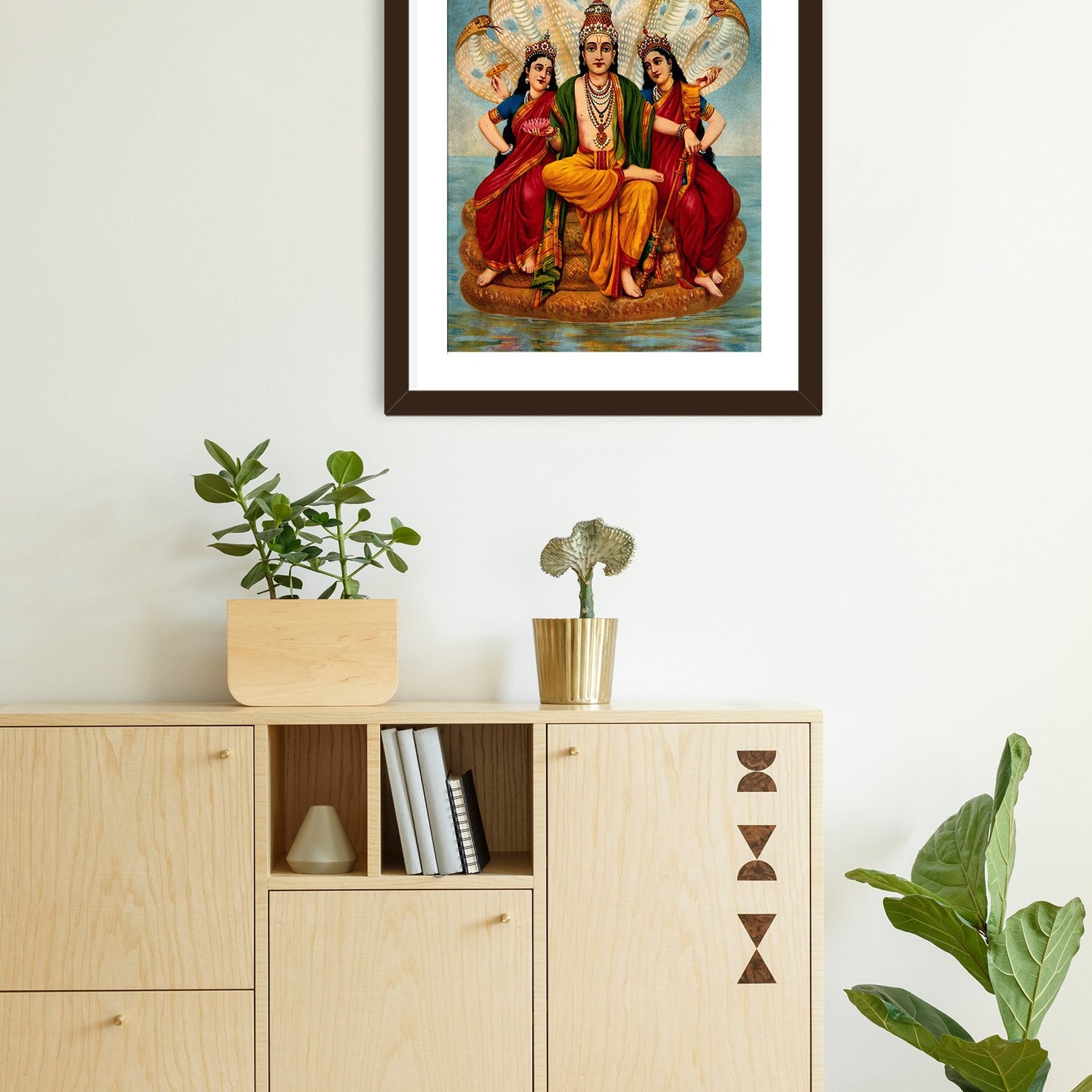 SESHNARAYAN, Painting By Raja Ravi Varma - Meri Deewar 2 : 3 Vertical Premium Wall Art Canvas by MeriDeewar
