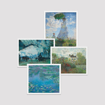 Set of 4 Print by Claude Monet Deals Premium Wall Art Canvas by MeriDeewar