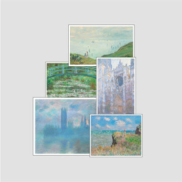 Set of 5 Print by Claude Monet Deals Premium Wall Art Canvas by MeriDeewar