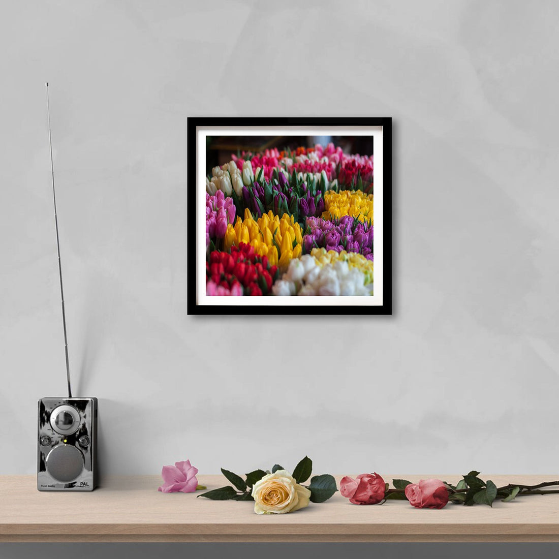 Shades of Lily Painting - Meri Deewar 1 : 1 Square Premium Wall Art Canvas by MeriDeewar