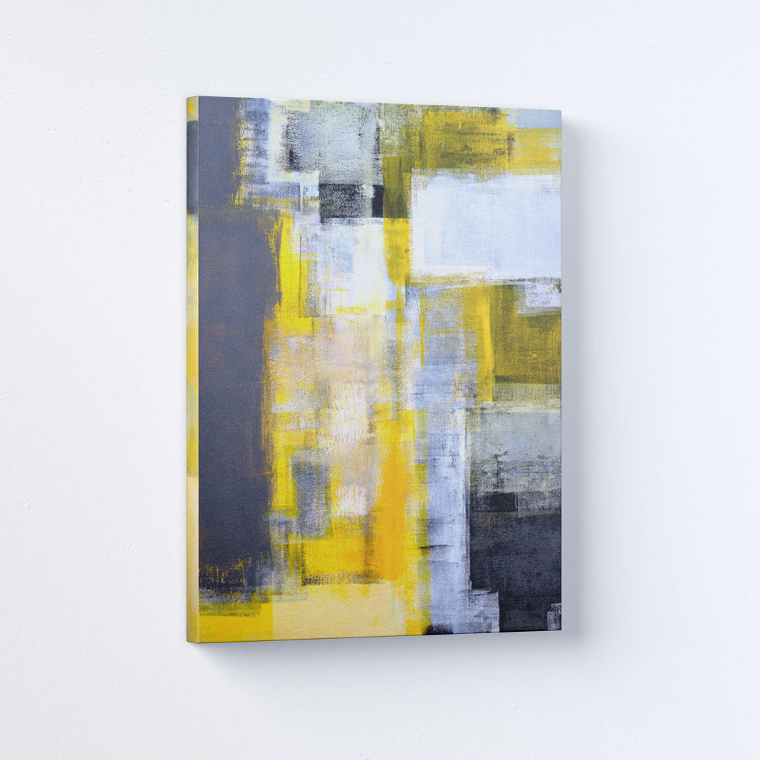 Sheds Of Yellow & Abstract Paintings 4 : 3 Horizontal Premium Wall Art Canvas by MeriDeewar