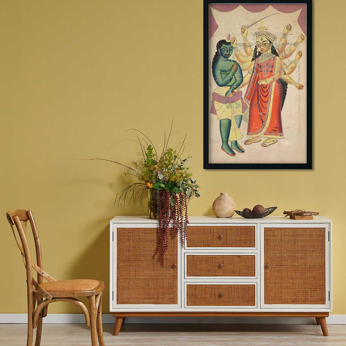 Sheetaladevi Painting 2 : 3 Vertical Premium Wall Art Canvas by MeriDeewar