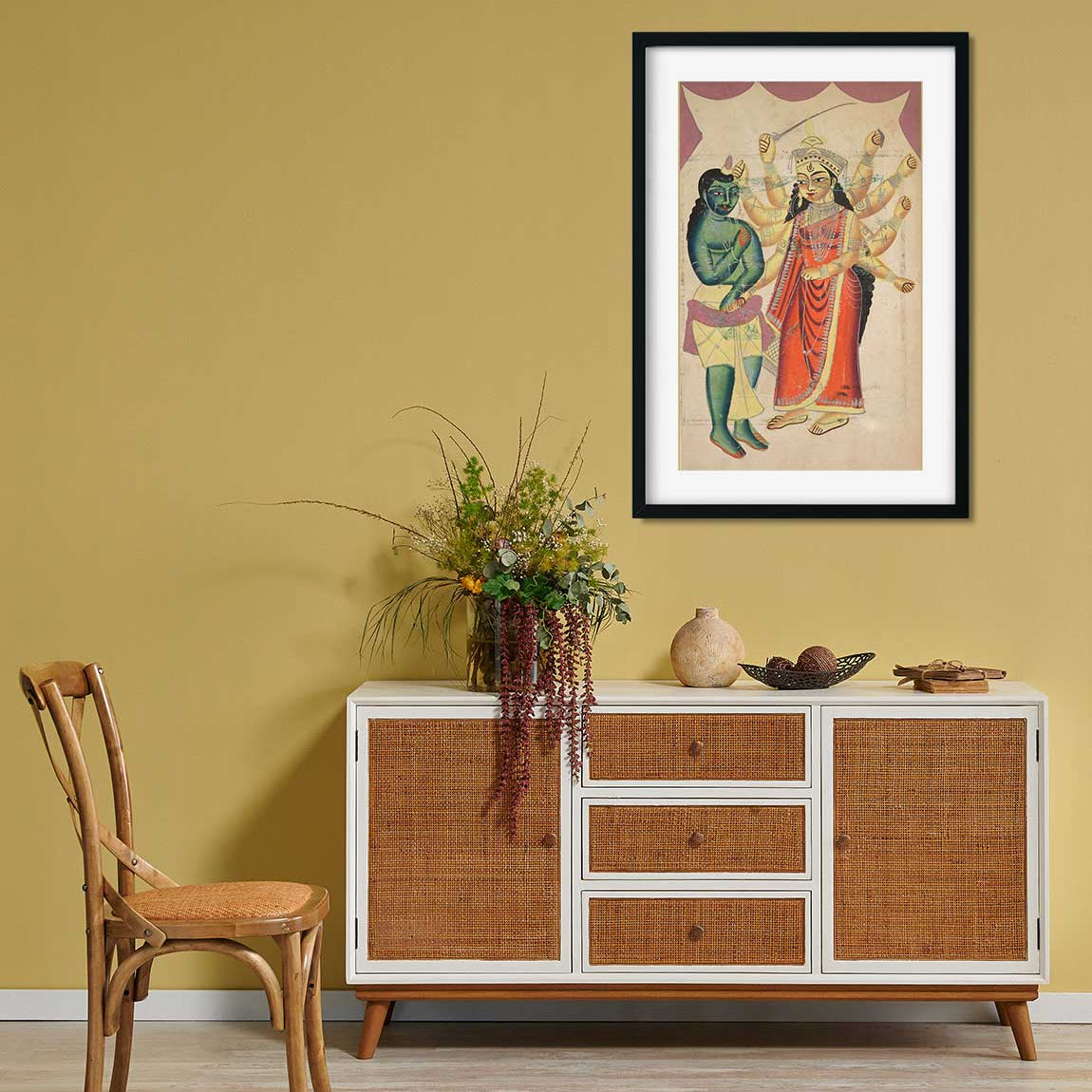 Sheetaladevi Painting 2 : 3 Vertical Premium Wall Art Canvas by MeriDeewar