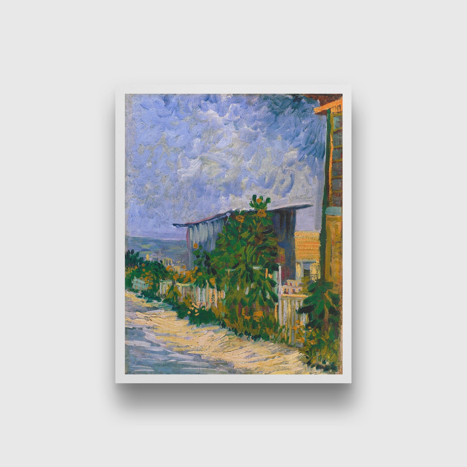 Shelter on Montmartre (1887) famous painting 4 :5 Vertical Premium Wall Art Canvas by MeriDeewar