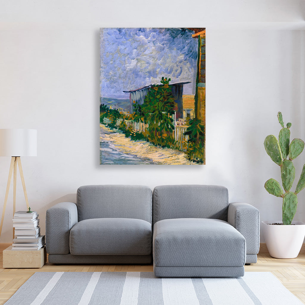 Shelter on Montmartre (1887) famous painting 4 :5 Vertical Premium Wall Art Canvas by MeriDeewar