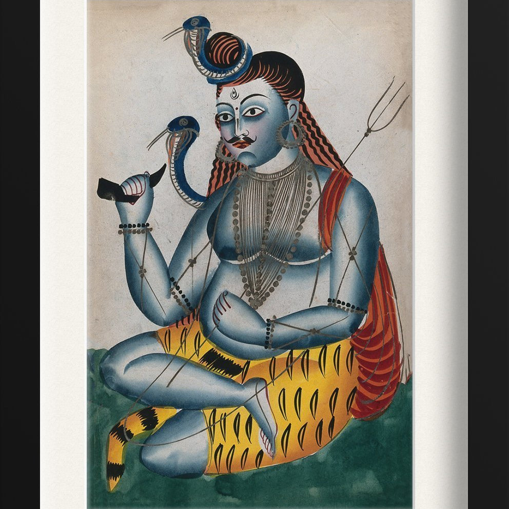 Shiva-and-his-symbols Painting - Meri Deewar 2 : 3 Vertical Premium Wall Art Canvas by MeriDeewar