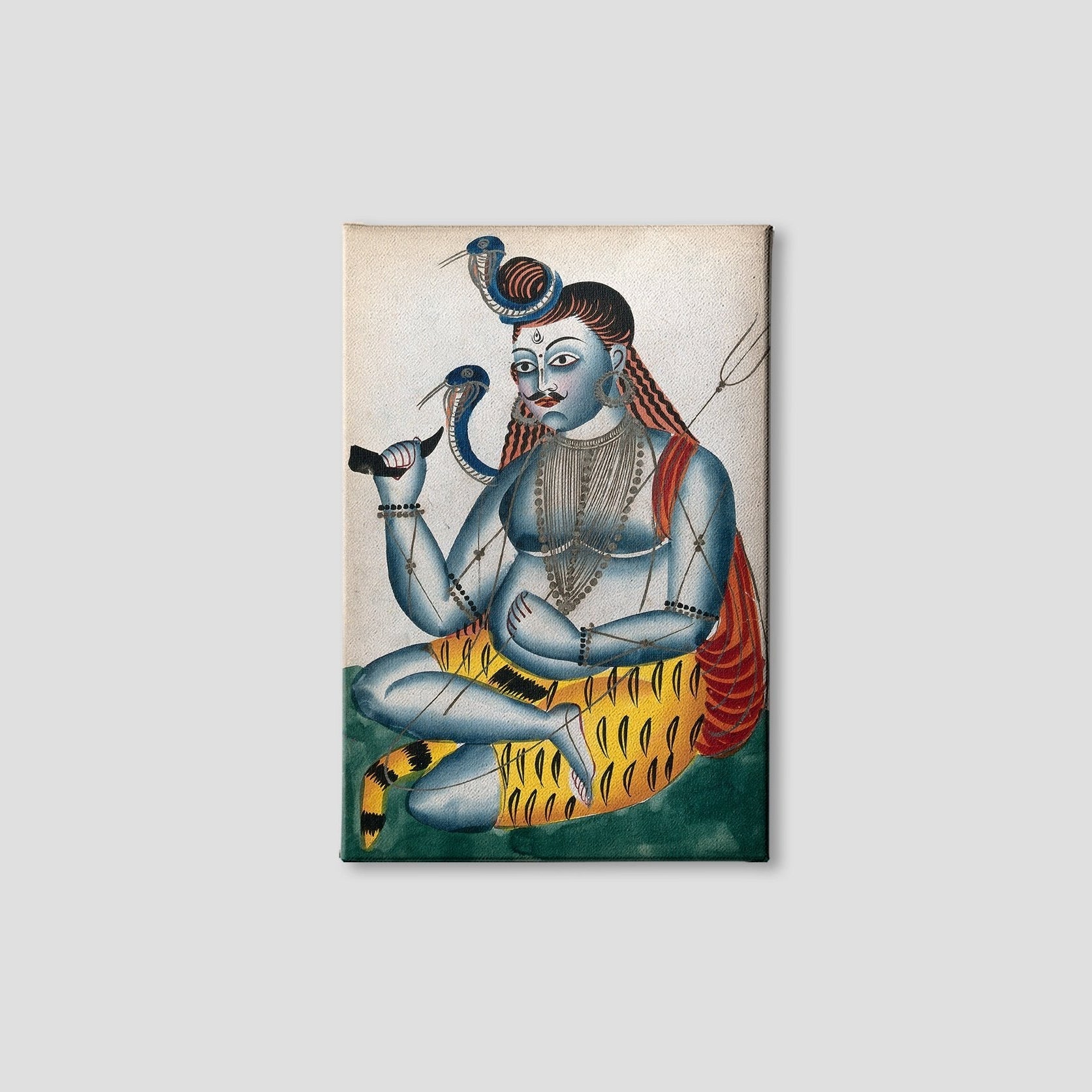 Shiva-and-his-symbols Painting - Meri Deewar 2 : 3 Vertical Premium Wall Art Canvas by MeriDeewar