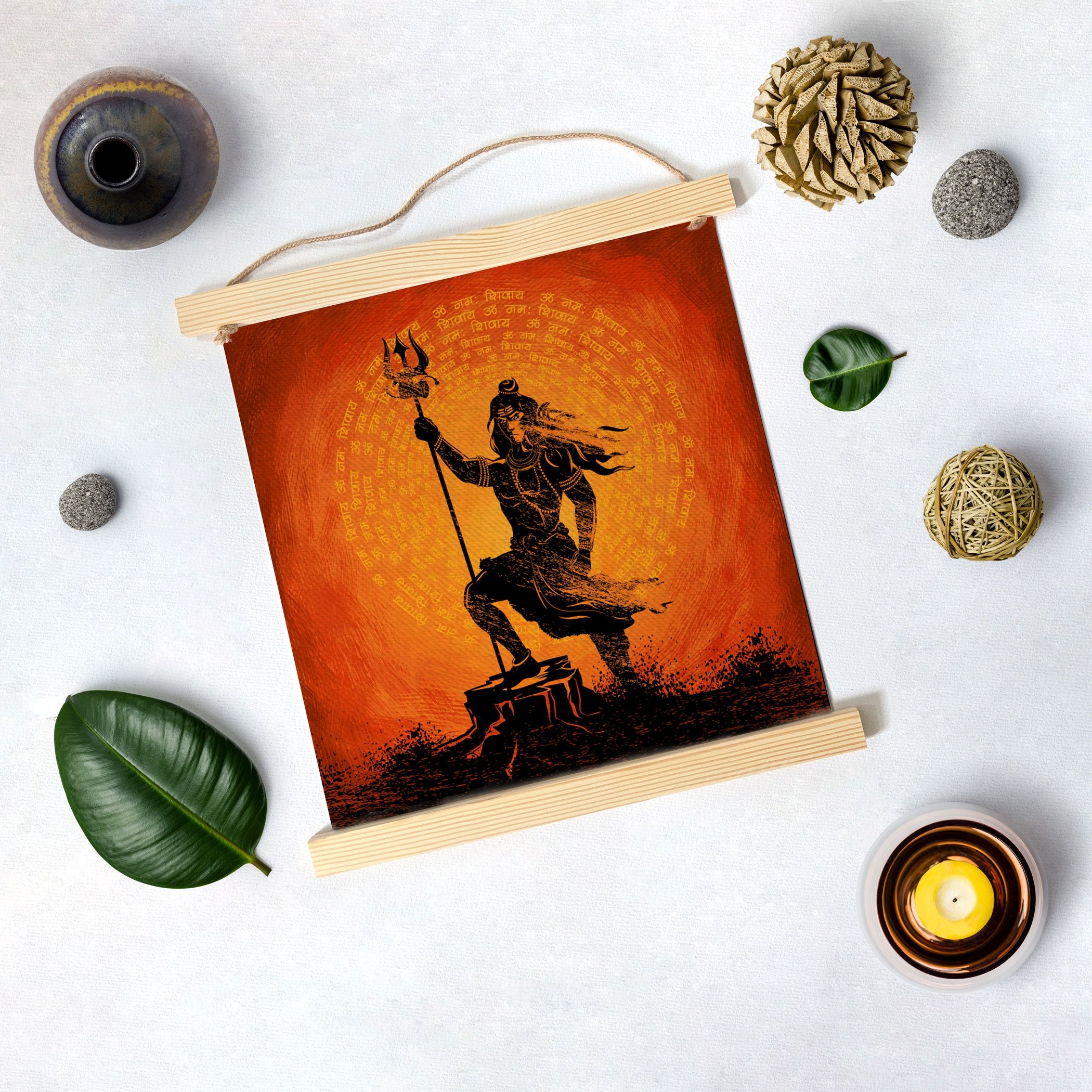 Shiva Hanging Canvas Painting - Meri Deewar Hanging Canvas Premium Wall Art Canvas by MeriDeewar