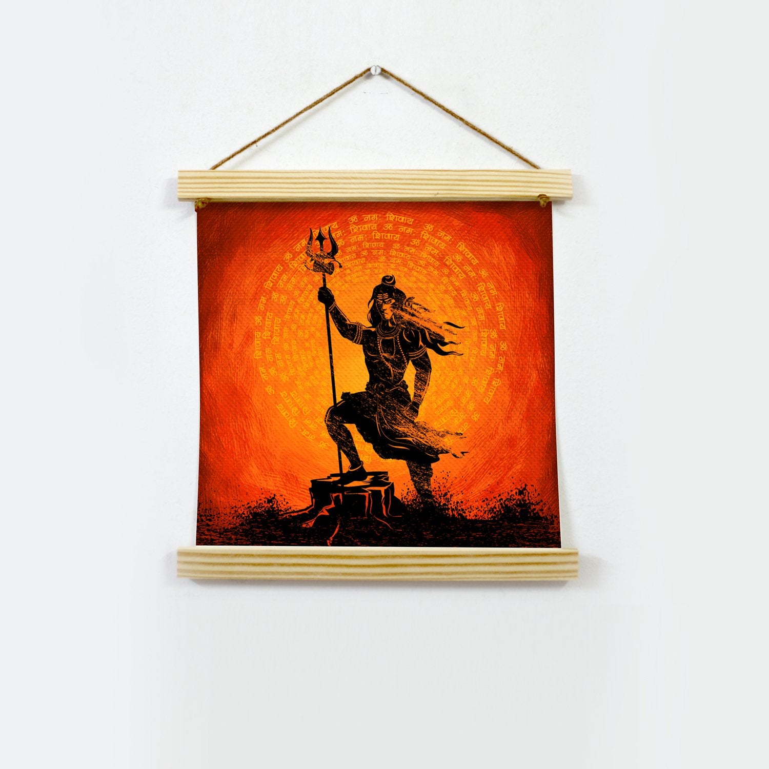 Shiva Hanging Canvas Painting - Meri Deewar Hanging Canvas Premium Wall Art Canvas by MeriDeewar