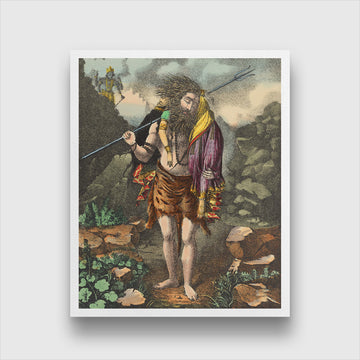 Shiva Mahadev Painting 4 :5 Vertical Premium Wall Art Canvas by MeriDeewar