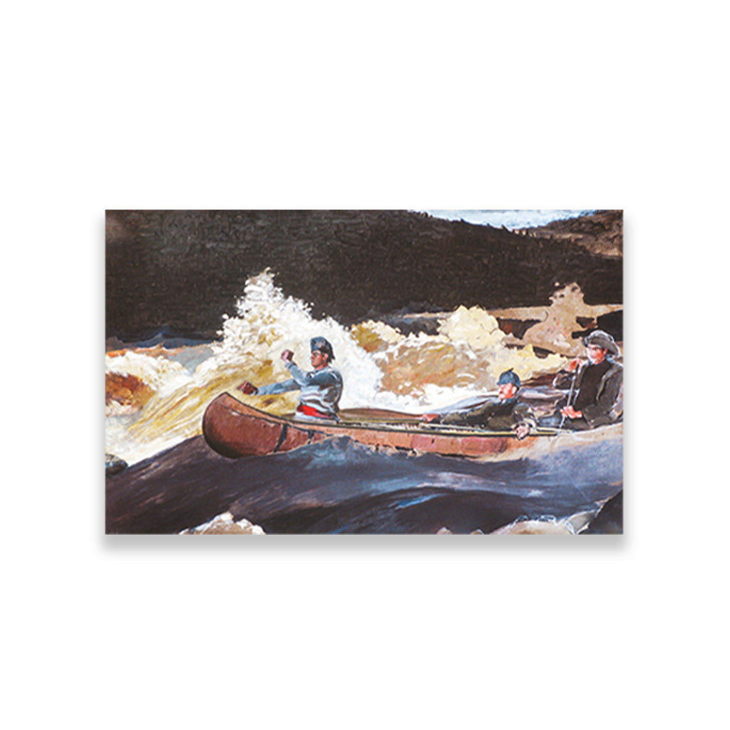 Shooting the Rapids, Saguenay Rive painting - Meri Deewar 3 : 2 Horizontal Premium Wall Art Canvas by MeriDeewar