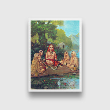 shrimad guru adi shankaracharya Painting - Meri Deewar 3 : 4.2 Vertical Premium Wall Art Canvas by MeriDeewar